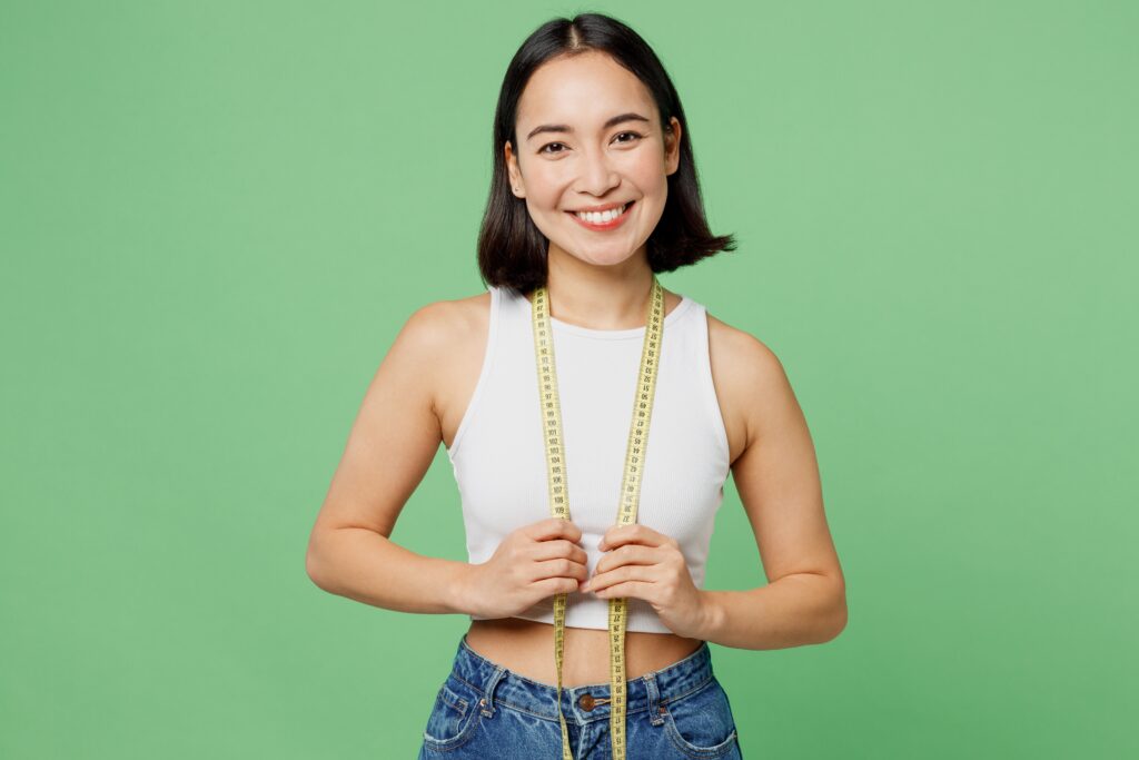 woman with measurement tape